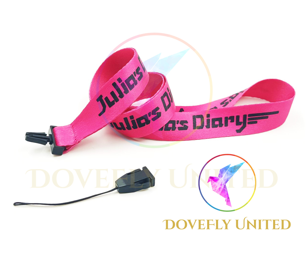 粉紅客製熱轉印 識別證帶 (1)