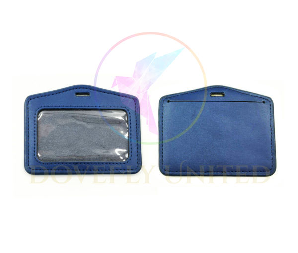 真皮證件套 後方開口 (橫式; 單層) #DFGL-905-NB