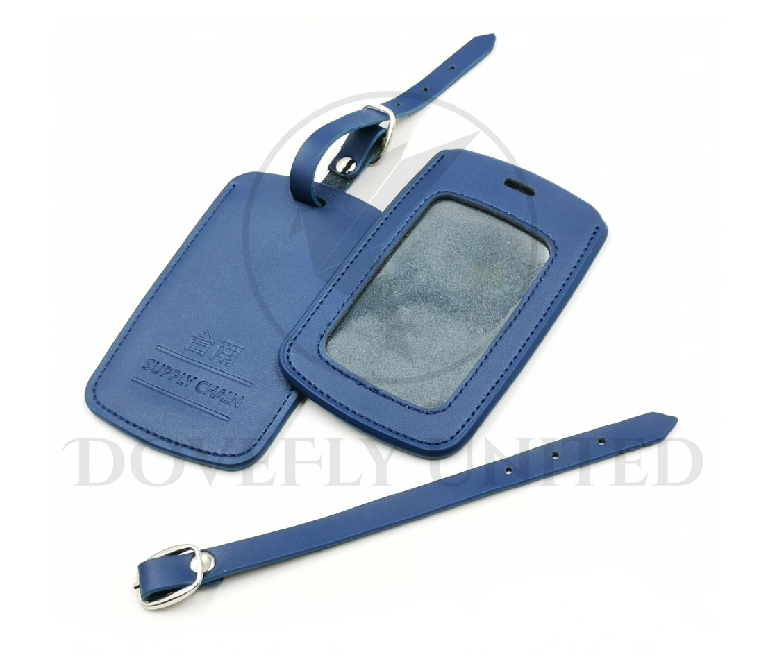 真皮皮革行李吊牌訂製 證件套 識別證套 壓印客製化 #DFLCV71