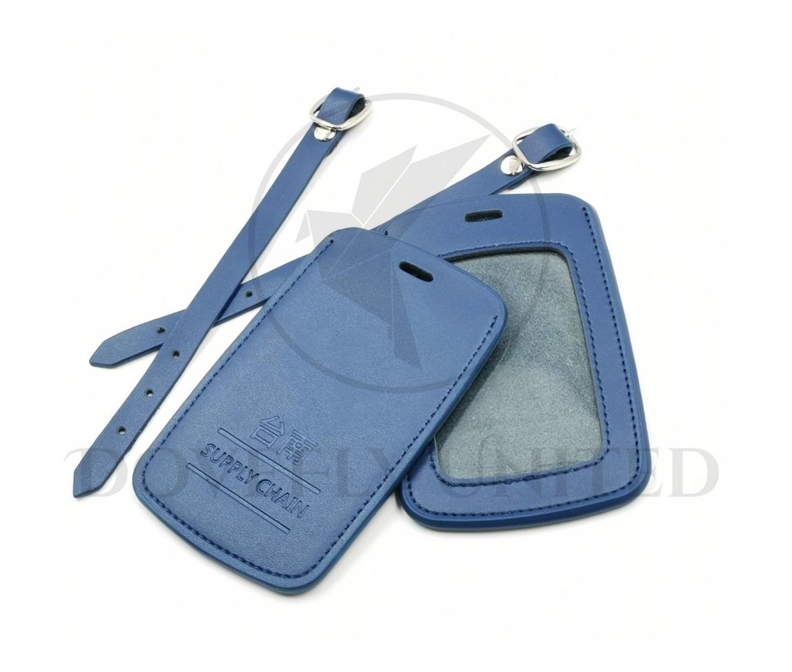 真皮皮革行李吊牌訂製 證件套 識別證套 壓印客製化 #DFLCV71:圖片 2