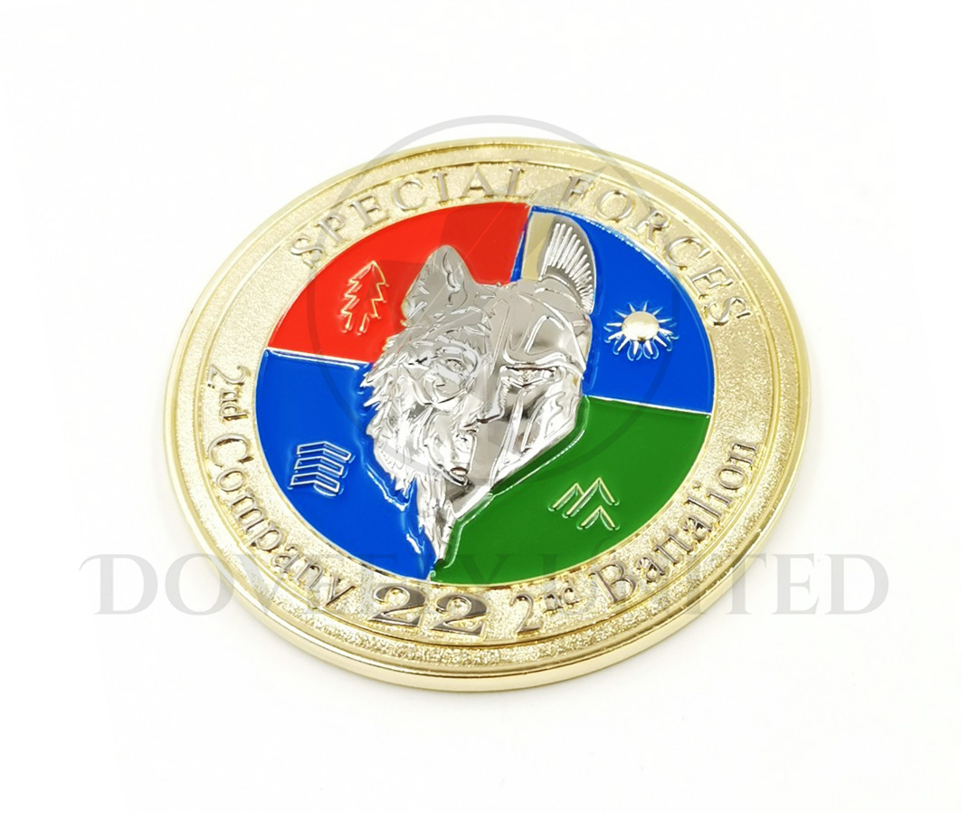 雙色電鍍紀念幣 客製化烤漆上色紀念章