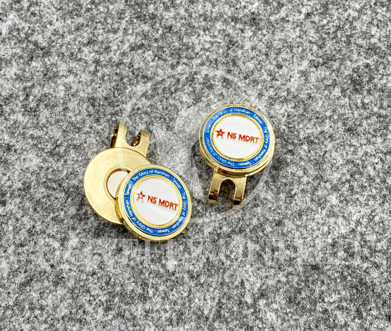 金屬高爾夫帽夾/球標 現成外形中間可客製LOGO Golf hat clip:圖片 4