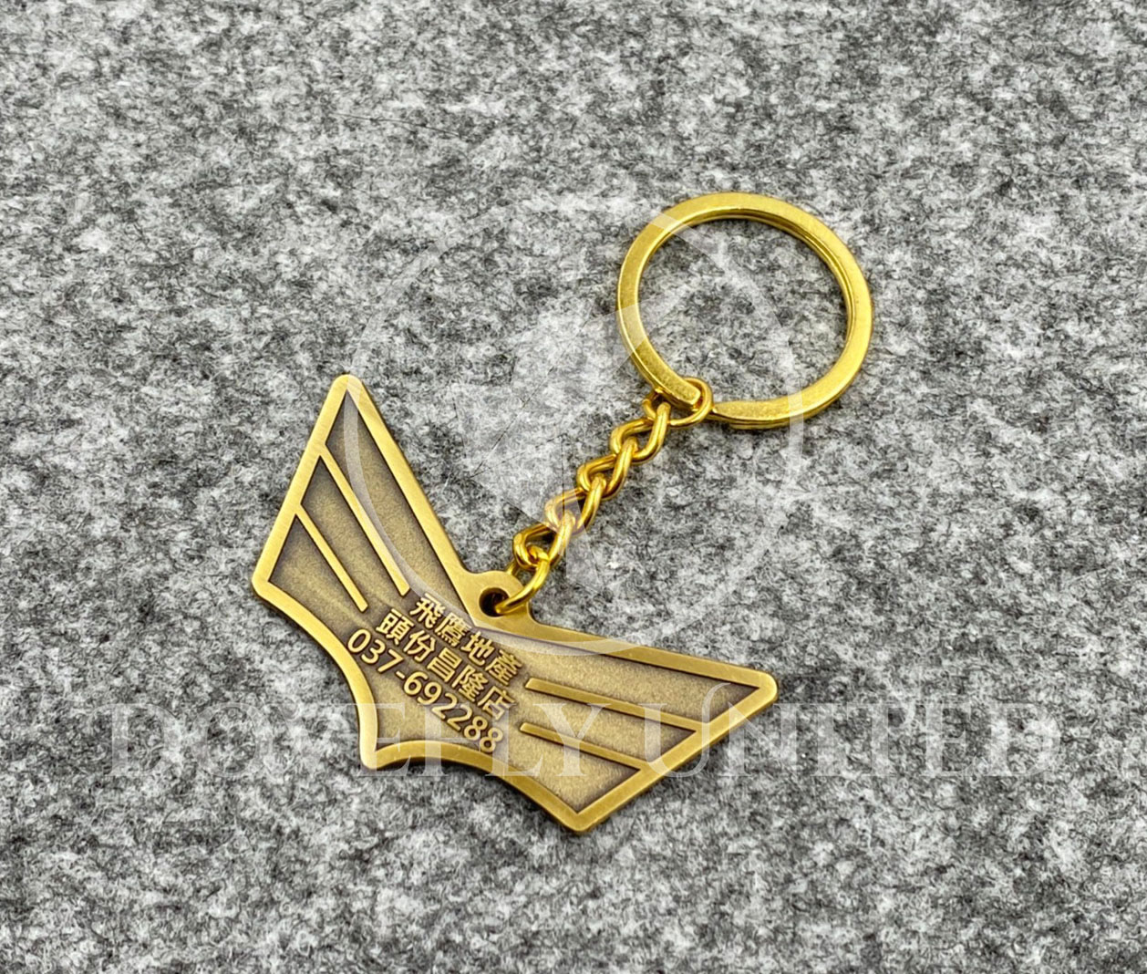 電鍍古金色 烤漆/琺瑯鑰匙圈 企業禮品 少量訂製/大量批發生產:圖片 2