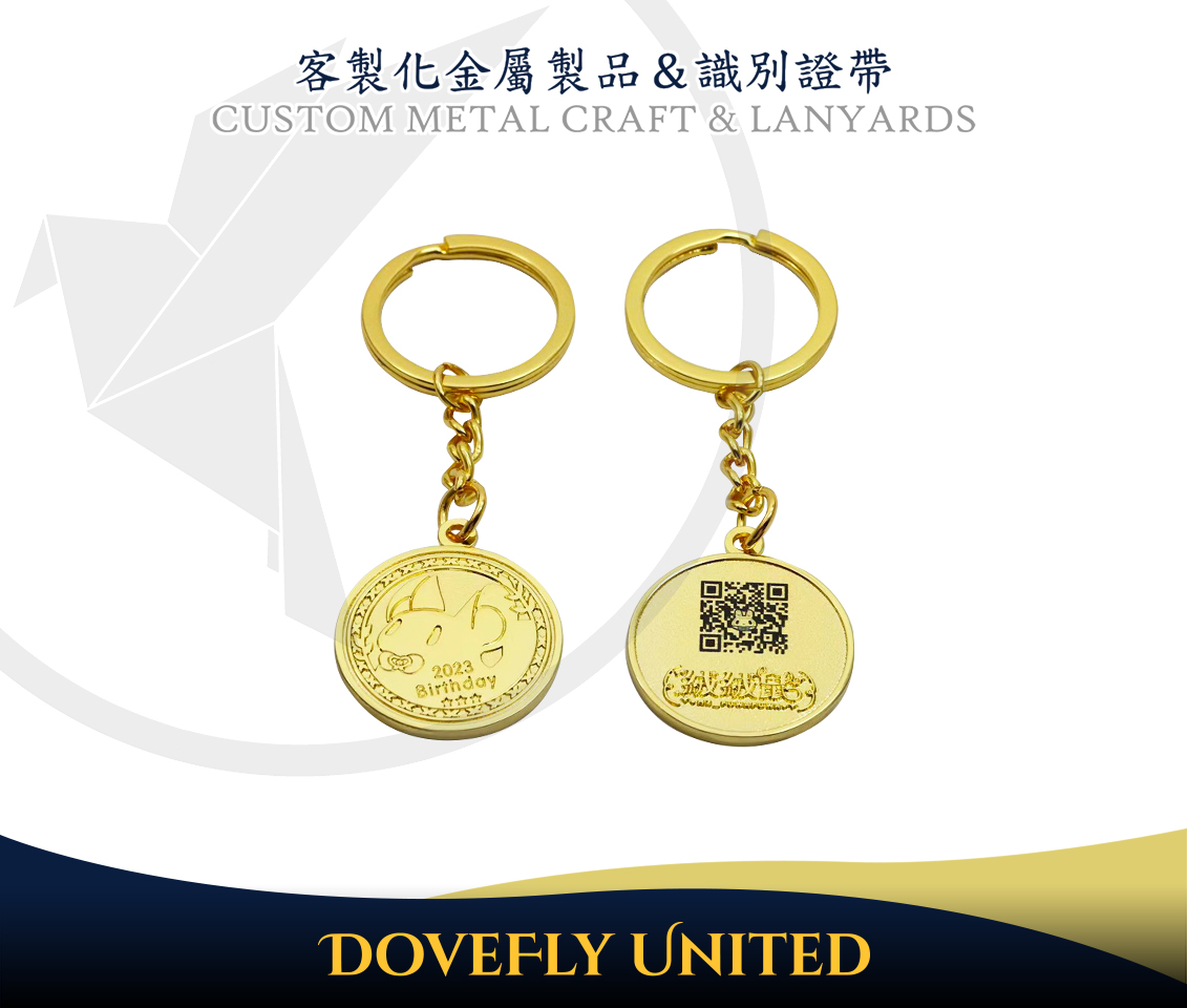 絨絨鼠品牌鑰匙圈 鑰匙圈背面直噴印刷QR code 客製化鑰匙圈大量生產